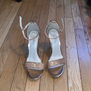 Bamboo rose gold 4 inch heels. Womens size 8.
